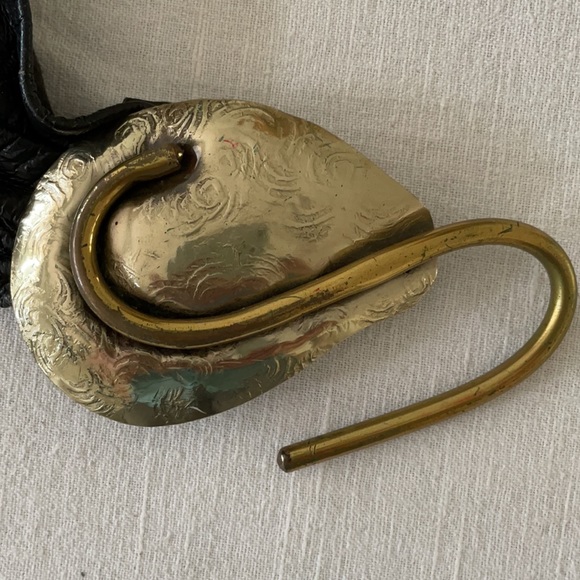 Designed and Handmade by LILLO Black Wide Soft Leather Belt - Picture 6 of 7